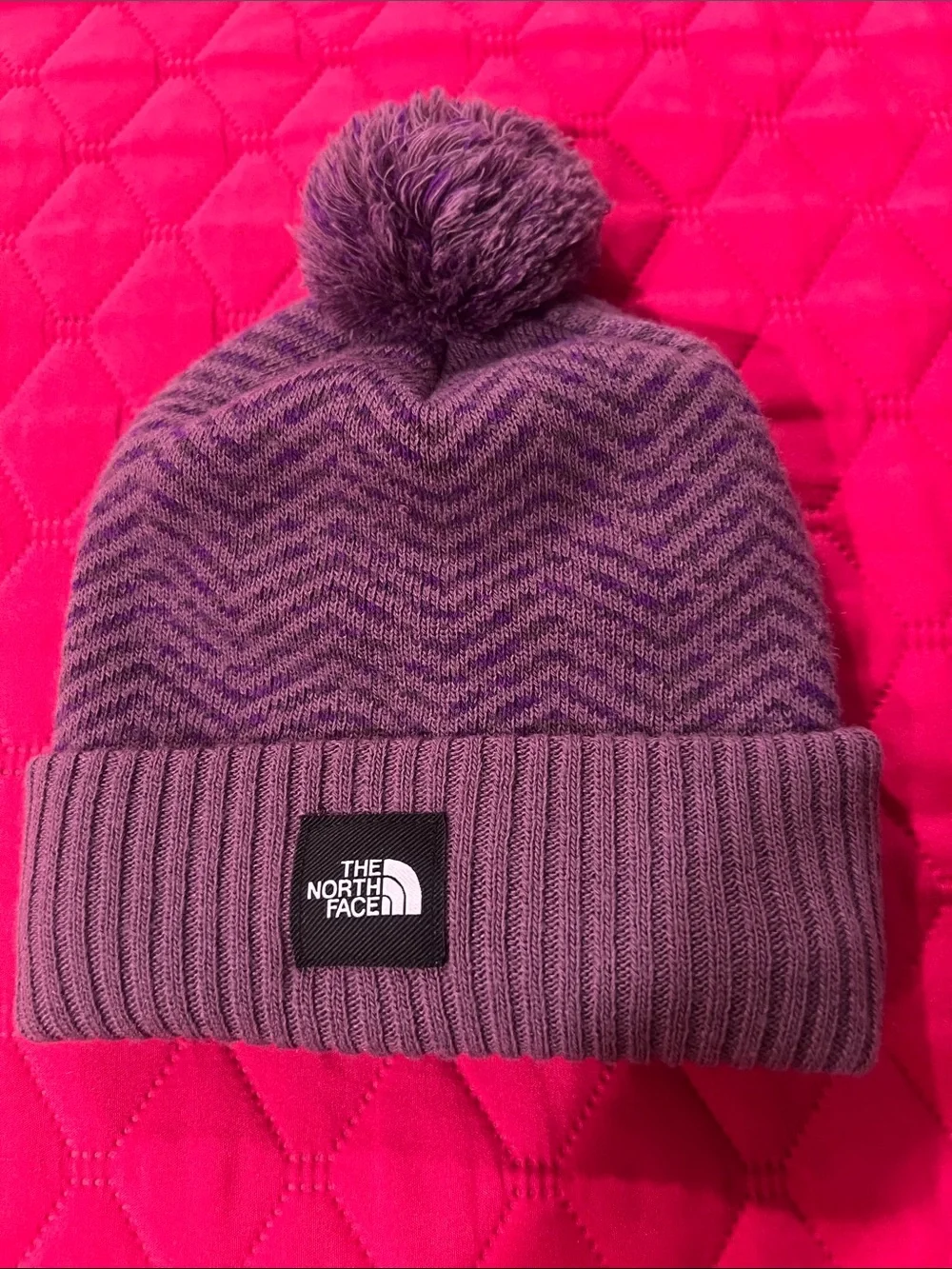 The North Face Kids Knit Pom Beanie - Purple Heather
